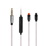 Earmax TYEPC单晶铜 带麦 IM50耳机线 IM70苹果 IM01升级线 IM02 IM03 IM04线 灰色直插  线控版