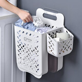 家の物语（KATEI STORY）日本折叠脏衣篮脏衣篓收纳筐洗衣篮浴室用品玩具衣服收纳篮壁挂式 脏衣篮 小号