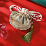 玩控  中国风香包古风香囊香袋空袋子汉服装饰随身挂件端午节礼物香包 绿色（空袋）