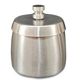 途贺家用烟灰缸不锈钢加厚加重客厅酒吧ktv大号有带盖子防风烟盅吧台露天餐厅酒店会议室户外姻灰缸含烟柱 大号烟灰缸含烟柱【带盖】