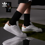 adidas STAN SMITH W经典板鞋小白鞋女阿迪达斯官方三叶草EE8821 白/金 36(220mm)