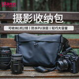 优篮子【Ulanzi】PB008相机包休闲摄影旅行单肩包便携大容量数码微单反运动收纳包一机两镜防水防刮耐磨 PB008·休闲相机包【黑色】