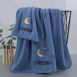 巴拉故事浴巾毛巾男女家用比纯棉吸水速干不易掉毛柔软情侣加大号 莫卡兰.月星辰 90g