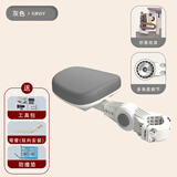 巧创电动车儿童座椅前置可折叠通用型宝宝安全坐椅凳自行车电瓶车小孩 灰色-单座 车座下或者车头有管，长≥4.5cm