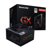 航嘉（Huntkey） GX系列台式主机电源 额定500W/650W/700W/750W/800W宽幅电脑游戏电源 GX500-500W白牌直出 80PLUS认证