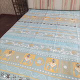 妙客（MI AOKE）天津传统老帆布凉席纯棉加厚单人幼儿园老粗布夏凉布宿舍帆布床单 典雅小象 【当日发货】 帆布床单单件 210cm*180cm