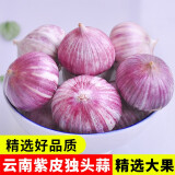 中鲜生 云南紫皮独头蒜2024年干大蒜大果 辛辣味浓生鲜蔬菜 5斤装【紫皮大果】3.6cm+