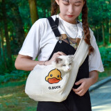 KimPets猫包狗包宠物猫背包 夏天透气包外出旅行单肩包手提包小型犬猫袋 小黄鸭款【12斤内猫8斤内的狗】