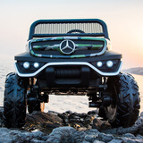 巨龙乌尼莫克奔驰儿童电动汽车遥控小孩坐双人摇摇车大g玩具越野童车 烤漆迷彩四驱避震+便携充电