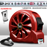 镂空不锈钢卷尺5米3米防水防锈钢鲁班卷尺防锈高精度耐磨盒尺米尺 5米19毫米宽-红色 外壳ABS塑料+表面电镀+高耐磨尺带+不锈钢尺簧