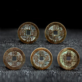 李居明五帝钱门槛石真品压门槛专用过门槛石过门石下压门槛新居装修进门挂件铜钱过入户门石下压 五帝钱