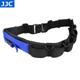 JJC 摄影腰带登山骑行腰包带户外摄影镜头包筒袋套腰挂 适用于佳能尼康单反索尼富士相机固定双肩背心 GB-1 可挂5个镜头包和小配件