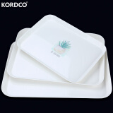 KORDCO 大可餐具欧式托盘家用长方形茶盘密胺茶杯盘放杯子的托盘简约风水果盘商用用餐托盘客厅收纳盘 北欧时光方形托盘 长30cm*宽21cm*高2.3cm