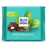 RITTER SPORT正品促销 德国进口RitterSport夹心牛奶排块运动黑巧克力100g 26年3月薄荷夹心黑巧克力100g