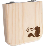 jolly pet products龙猫木窝小屋房子跳板兔子踏板磨牙串咬木串固定悬挂木窝木制品 龙猫方形厚踏板14.1cm OC26