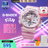 卡西欧（CASIO）GSHOCK手表女防水运动潮流经典三眼双显石英腕表妇女节礼物送女友 GMA-S140NP-4A梅花礼盒款