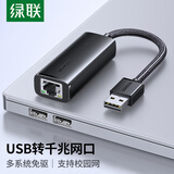 绿联（UGREEN）USB3.0转网口千兆2.0百兆有线网卡转RJ45网线转接头网口转换器 适用苹果Mac华为笔记本电脑Switch USB转千兆网口【编织款】