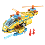布鲁可 积木大颗粒拼装百变布鲁克小队搭建玩具3-6岁儿童礼物 新款蜂鸟救援直升机（拼搭版）