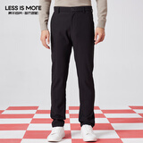 利郎轻时尚男装【薄绒加厚】秋冬新款休闲裤男纯色弹力通勤保暖裤子男 黑色 33 84A