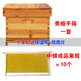 蜂之家蜜蜂蜂箱全套中蜂养蜂箱土蜂煮蜡诱蜂巢框套餐杉木养蜂工具批发 煮蜡蜂箱+10个中蜂框