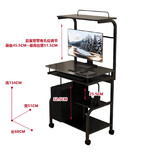 名達（Mingda） 电脑桌家用台式电脑桌简易学习可移动简约小户型桌子笔记电脑桌 【K732B-60】黑色钢化玻璃