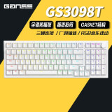 GANSS高斯GS87C/104C/3098T客制化机械键盘热插拔轴电竞游戏办公键盘背光电脑键盘 3098T白色三模RGB【GASKET结构】 KTT风信子轴（厂润）