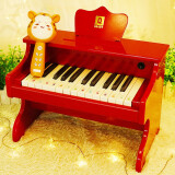 俏娃宝贝（QIAO WA BAO BEI）木质儿童小钢琴玩具女孩电子琴1-3周岁宝宝音乐生日2新年5礼物6两 精选：红烤漆钢琴+充电款话筒