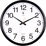 北极星（POLARIS）挂钟 创意时尚简约时钟石英客厅钟表13英寸7110黑色