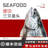 海泽鲜【4件免运】现切冰鲜三文鱼头鱼骨 边腩条 边角料 烧烤食材三文鱼 【现切鱼头】 400g -500g