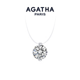 AGATHA【官方正品】人鱼之泪项链女士 生日礼物送女友闺蜜高级感锁骨链 明星同款（大号2.96克拉锆石）