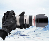 马田韩国专业级防寒摄影手套男女半指露指触屏户外保暖防水防滑适用富士索尼微单尼康佳能单反相机手套 防水触屏升级版（大码）