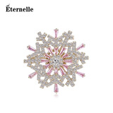Eternelle法国永恒雪花系列简约百搭胸针女气质外套高档胸花圣诞礼物 粉色
