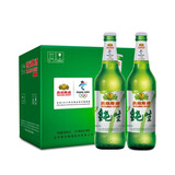 燕京啤酒 10度纯生啤酒 燕京大绿棒子啤酒 500mL 12瓶 整箱装