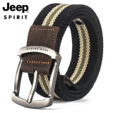 JEEP SPIRITJEEP吉普皮带男士帆布腰带韩版潮流时尚裤腰带耐磨耐穿品牌皮带