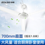 中联（ZOLEE）中联小吊扇小型迷你小风扇床上用风扇家用蚊帐扇学生宿舍用电风扇3叶大风力微风吊扇zolee语音声控 扇面直径70CM