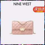 NINE WEST玖熙品牌链条包包奢侈品女包2024新款斜挎包七夕节生日礼物送老婆 粉色-【支持刻字-贺卡】