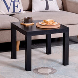 创意小方桌简约现代小木桌客厅茶几边桌沙发床头桌 咖啡桌四方桌飘窗桌幼儿园画画桌餐积木桌简易小桌子 黑色 长60*宽60*高50cm