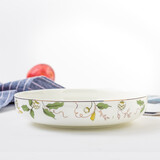 金岚玉唐山骨瓷直边深盘窝盘套装深汤盘植物花卉瓷盘子