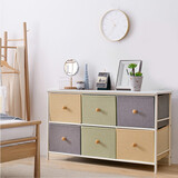 心情生活 抽屉式玩具收纳柜子墙边柜整理储物柜日式简易六斗柜卧室床头柜 2层6斗