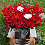 冉子花坊情人节鲜花速递同城配送向日葵混搭抱抱桶玫瑰送女友爱人生日礼物 今生挚爱