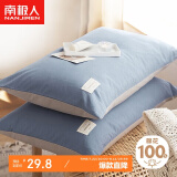 南极人（NanJiren）100%全棉纯色枕套 两只装枕头套枕芯套 48*74cm一对装