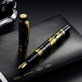 英雄（HERO）钢笔商务成人办公铱金钢笔八骏图男女日常书写练字墨水笔9063 美工笔0.8mm