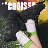 FILA 斐乐可颂鞋复古运动鞋女冬休闲鞋老爹鞋 黑-BK 37.5 (235mm)