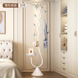 密林挂衣架落地卧室空间利用神器意式主卧轻奢高级法式衣架床边衣帽架 锥形底座加重款-白色