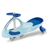 好娃娃（howawa）扭扭车万向轮摇摇溜溜车妞妞车宝宝儿童车2-6岁摇摆车闪光静音轮 赛尔蓝 免安装带音乐