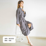 洁丽雅浴袍男女式加厚柔软舒适睡袍夏季华夫格睡衣浴衣儿童酒店浴袍