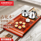 金灶（KAMJOVE） 新中式实木茶盘套装茶具托盘全自动上水茶台拱桥式实木茶海K-180 搭配H-K9 陶瓷茶具 茶渣桶 1个