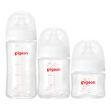 贝亲（Pigeon）第3代 宽口径 新生儿奶瓶0-6个月全玻璃奶瓶三件套