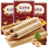 克丽安（CROWN）韩国进口克丽安榛子奶油威化饼干47g*3盒巧克力夹心饼儿童零食品 巧克力榛子威化47g*3盒