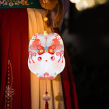 新玥灯笼中秋节DIY手工材料包幼儿园儿童手提小兔子亚克力花灯 花花兔